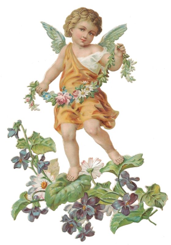 Thiên thần đứng trên lá