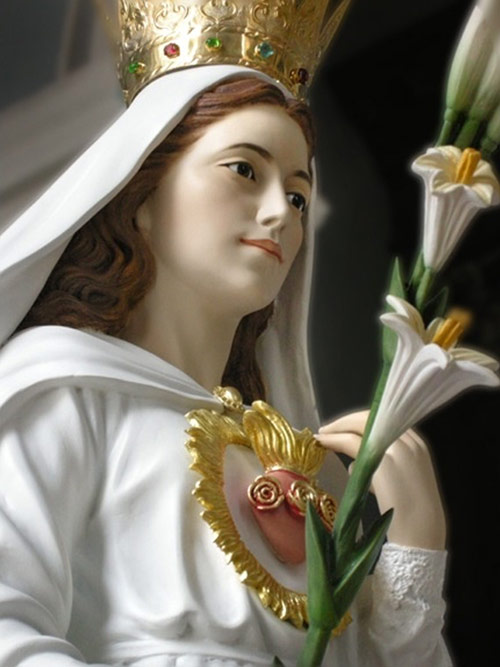 Đức Mẹ và hoa huệ